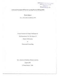 Adolescent perception of fun in learning decision making skills