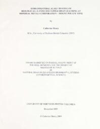 Semi-industrial scale testing of biologically-induced copper heap leaching at Imperial Metals Corporation - Mount Polley Mine