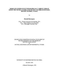 Modelling snowpacks in topographically complex terrain during the winter accumulation season, Columbia River Basin, British Columbia, Canada