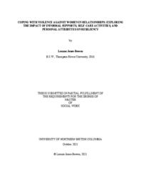 Coping with violence against women in relationships: exploring the impact of informal supports, self-care activities, and personal attributes on resiliency