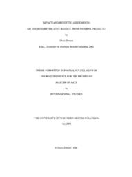 Impact and benefits agreements: Do the Ross River Dena benefit from mineral projects?