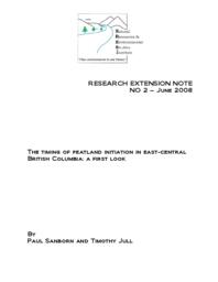 The timing of peatland initiation in east-central British Columbia: a first look