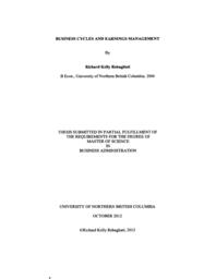 Business cycles and earnings management.