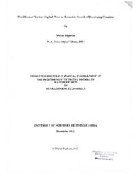 The effect of various capital flows on economic growth of developing countries