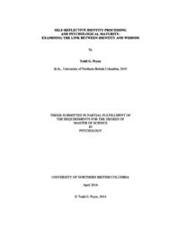 Self-reflective identity processing and psychological maturity: Examining the link between identity and wisdom.