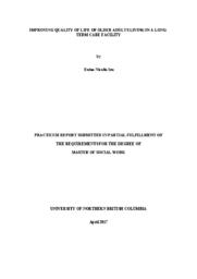 Improving quality of life of older adults living in a long-term care facility
