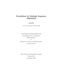 Parallelism in multiple sequence alignment.