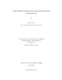 Human trafficking: an examination of available services and support in Prince George, B.C.