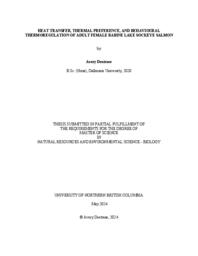 Heat transfer, thermal preference, and behavioural thermoregulation of adult female Babine Lake Sockeye Salmon
