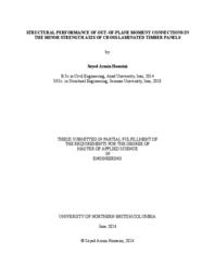 Structural performance of out-of-plane moment connections in the minor strength axis of cross-laminated timber panels
