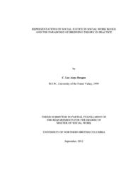 Representations of social justice in social work blogs and the paradoxes of bridging theory in practice.