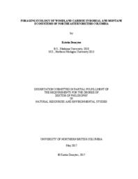Foraging ecology of woodland caribou in boreal and montane ecosystems of northeastern British Columbia