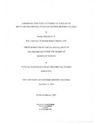 Lodgepole pine stand dynamics as a result of mountain pine beetle attack in central British Columbia