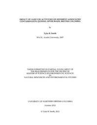 Impact of land use activities on sediment-associated contaminants; Quesnel River Basin, British Columbia.