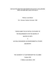 Devolution and post-secondary education: Challenging First Nations geo-legal spatiality.