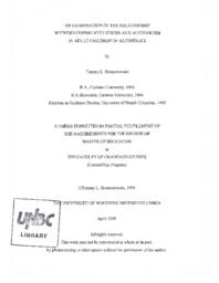 An examination of the relationship between coping with stress and alcoholism in adult children of alcoholics