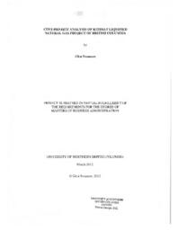 Cost-benefit analysis of Kitimat Liquified Natural Gas project of British Columbia