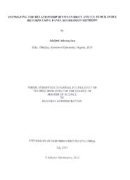 Estimating the relationship between BRICS and U.S. stock index returns using panel regression methods