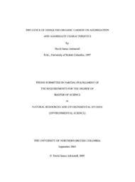 Influence of dissolved organic carbon on aggregation and aggregate characteristics.