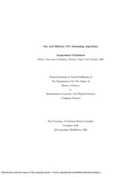 Fair and efficient CPU scheduling algorithms.