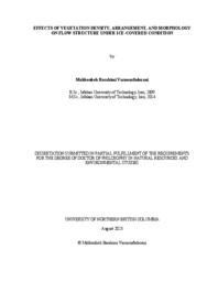Effects of vegetation density, arrangement, and morphology on flow structure under ice-covered condition