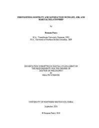 Firefighters, hostility, and satisfaction with life, job and marital relationship