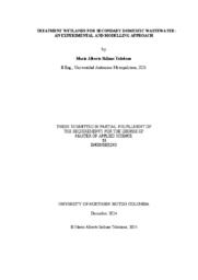 Treatment wetlands for secondary domestic wastewater: An experimental and modelling approach
