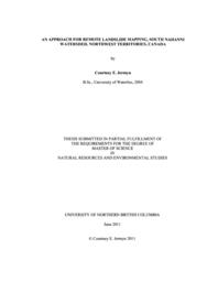 An approach for remote landslide mapping, South Nahanni Watershed, Northwest Territories, Canada.