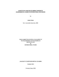 Quantitative analysis of indirect drivers of environmental change in international river basins.