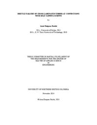 Brittle failure of cross-laminated timber at connections with self-tapping screws