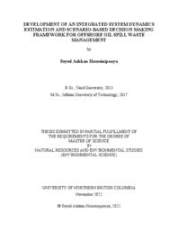 Development of an integrated system dynamics estimation and scenario-based decision-making framework for offshore oil spill waste management