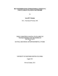Self-determination and procedural justice in a Yukon climate planning partnership