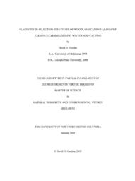 Plasticity in selection strategies of woodland caribou ( Rangifer tarandus caribou) during winter and calving.