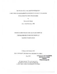 Did we do what we said we would do?: a multiple stakeholder evaluation of an early childhood education training programme