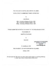 Fish ecology in Ootsa Lake, British Columbia in relation to submerged timber harvesting