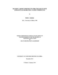 Securing a home in British Columbia for adults with intellectual disabilities: A family perspective.