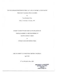 The relationship between entry age and academic achievement for UNBC's graduation cohorts
