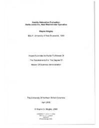Facility relocation evaluation: Stella-Jones Inc., New Westminster operation