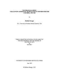 No Indians allowed: Challenging aboriginal segregation in Northern British Columbia, 1945-1969