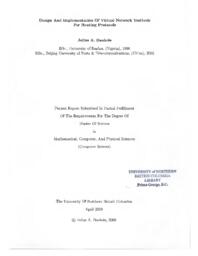 Design and implementation of virtual network testbeds for routing protocols