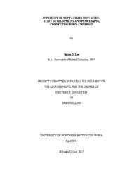 Inpatient group facilitation guide: staff development and processing, connecting body and brain