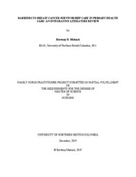 Barriers to breast cancer survivorship care in primary health care: An integrative literature review