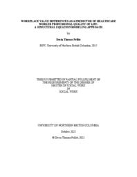 Workplace value differences as a predictor of healthcare worker professional quality of life: A structural equation modeling approach