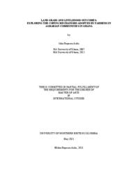 Land grabs and livelihood outcomes: Exploring the coping mechanisms adopted by farmers in agrarian communities in Ghana