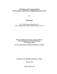 Hyperelastic hold-down for cross-laminated timber shear walls