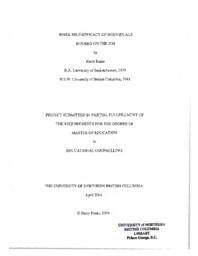 Work self-efficacy of individuals injured on the job