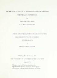 Aboriginal education as a decolonizing method: the Nisga'a experience