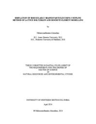 Simulation of irregularly shaped particles using coupling method of lattice Boltzmann and discrete element modelling