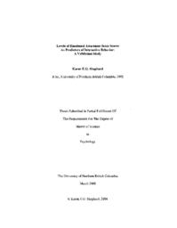 Levels of Emotional Awareness Scale scores as predictors of interactive behavior: A validation study.