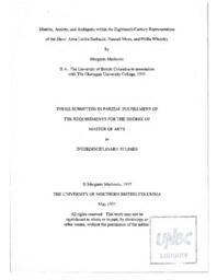 Identity, anxiety, and ambiguity within the eighteenth-century representation of the slave: Anna Letitia Barbauld, Hannah More, and Phillis Wheatley